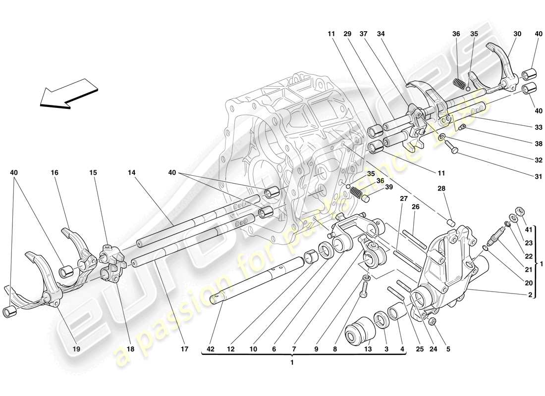a part diagram from the Ferrari 599 GTB Fiorano (Europe) parts catalogue