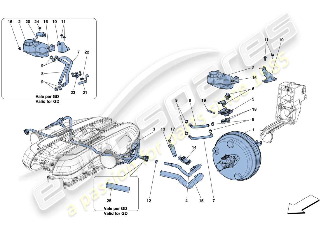 a part diagram from the ferrari 812 superfast (usa) parts catalogue