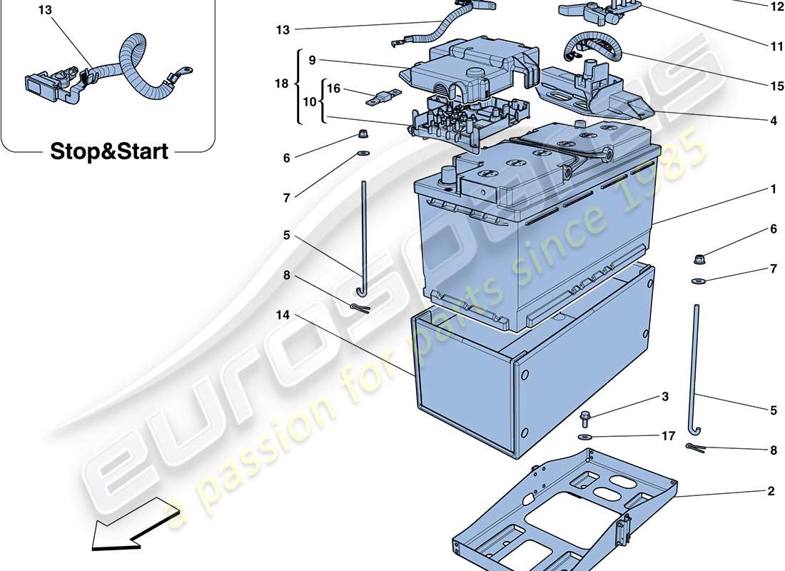 a part diagram from the ferrari ff (rhd) parts catalogue