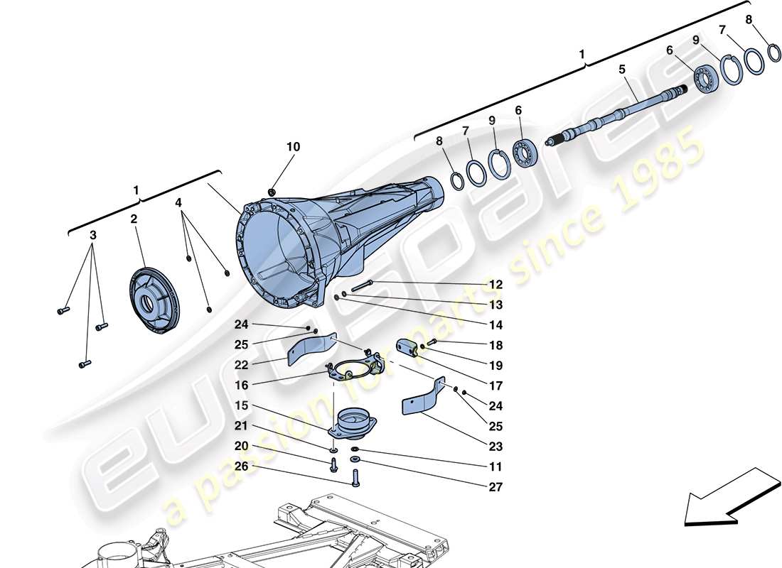 a part diagram from the ferrari ff (europe) parts catalogue