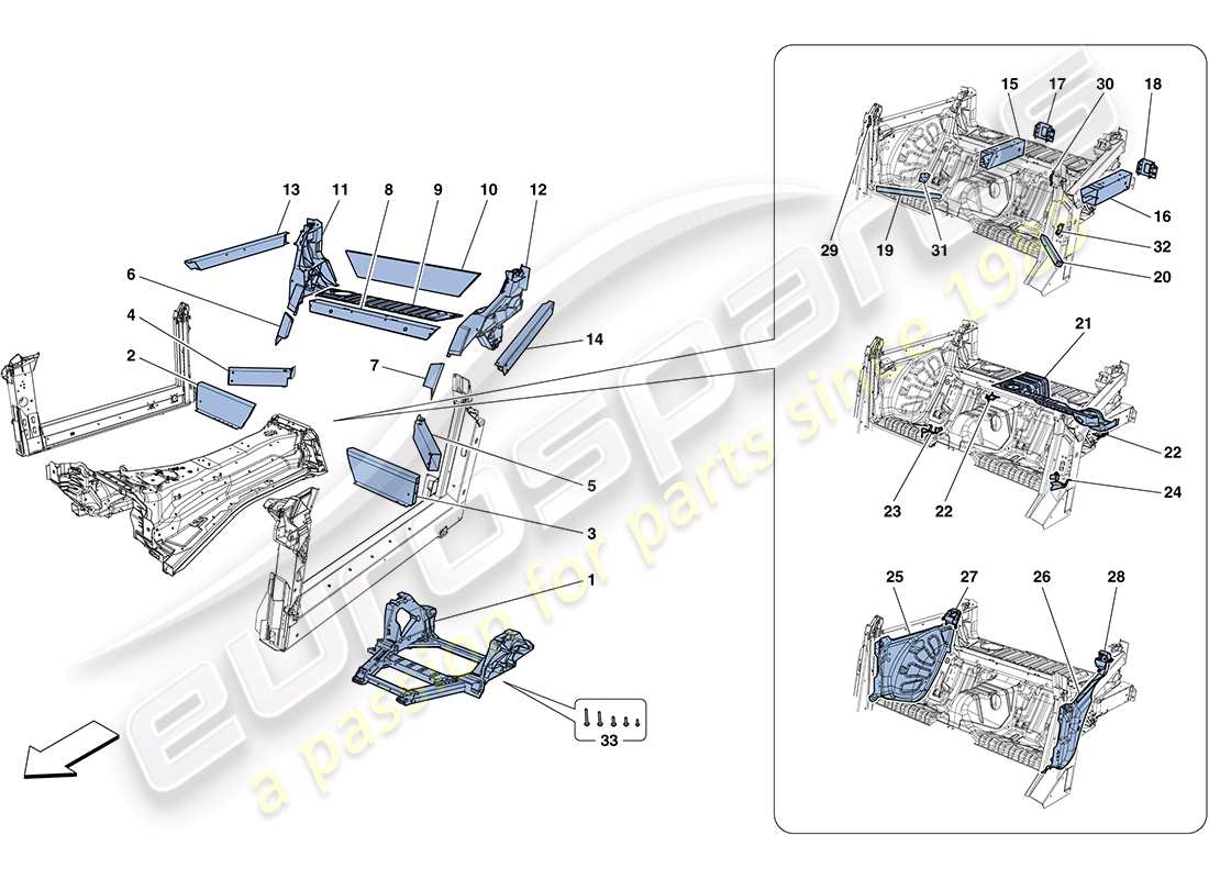 a part diagram from the ferrari ff (europe) parts catalogue