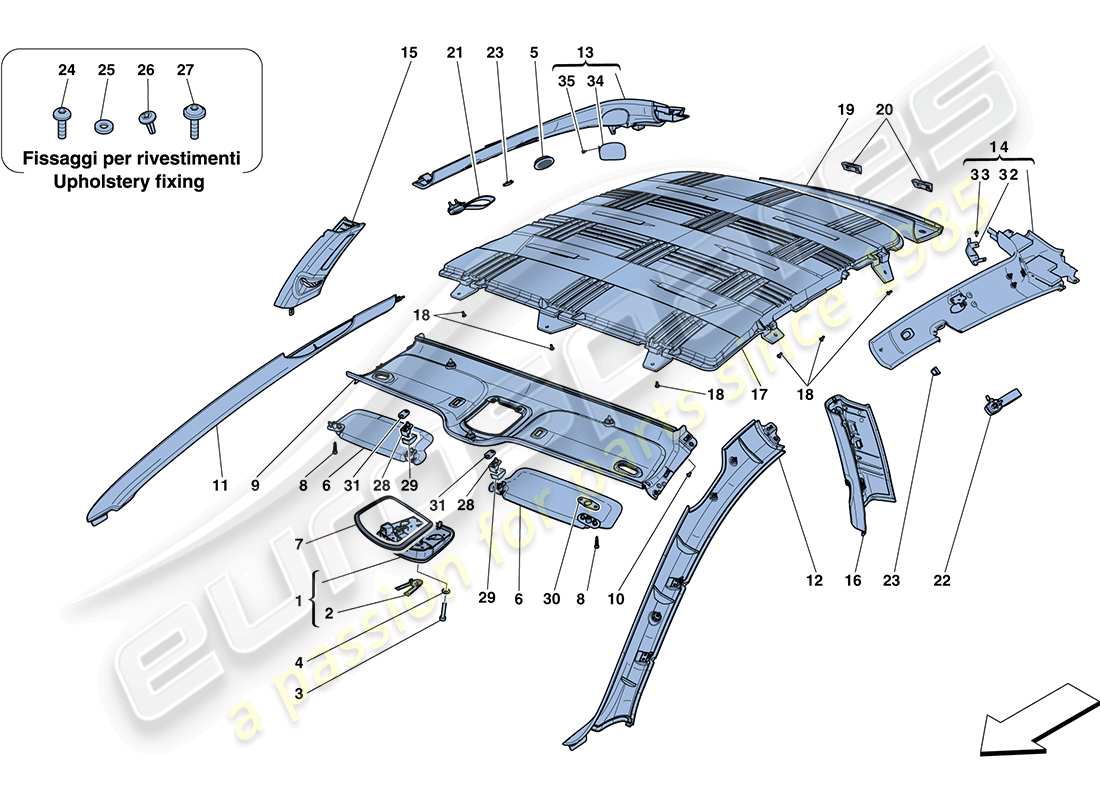 a part diagram from the ferrari ff parts catalogue
