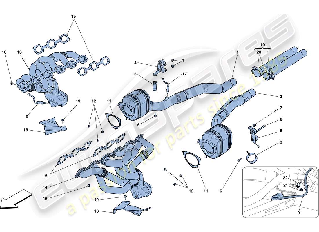 VIEW PARTS DIAGRAMS FROM THE FERRARI FF PARTS CATALOGUE a part diagram from the ferrari ff parts catalogue
