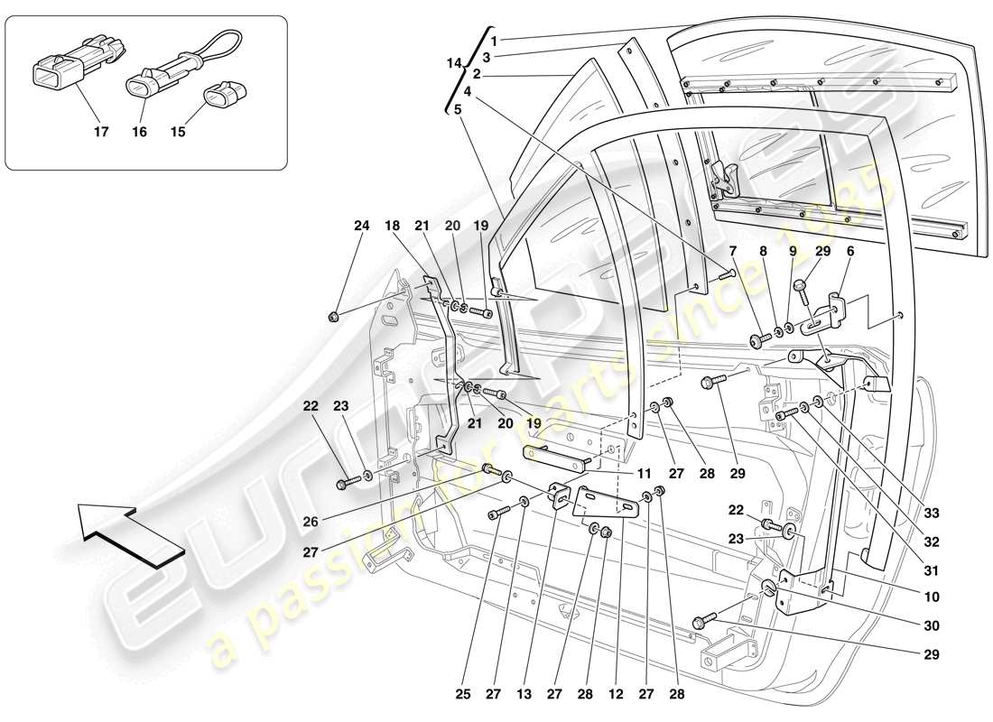 a part diagram from the ferrari f430 scuderia (europe) parts catalogue