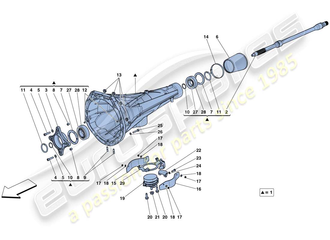 a part diagram from the ferrari gtc4 lusso t (europe) parts catalogue