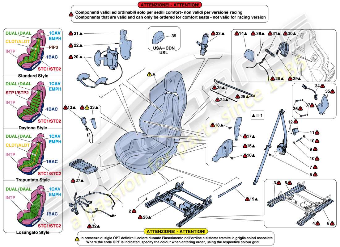 a part diagram from the ferrari 812 parts catalogue