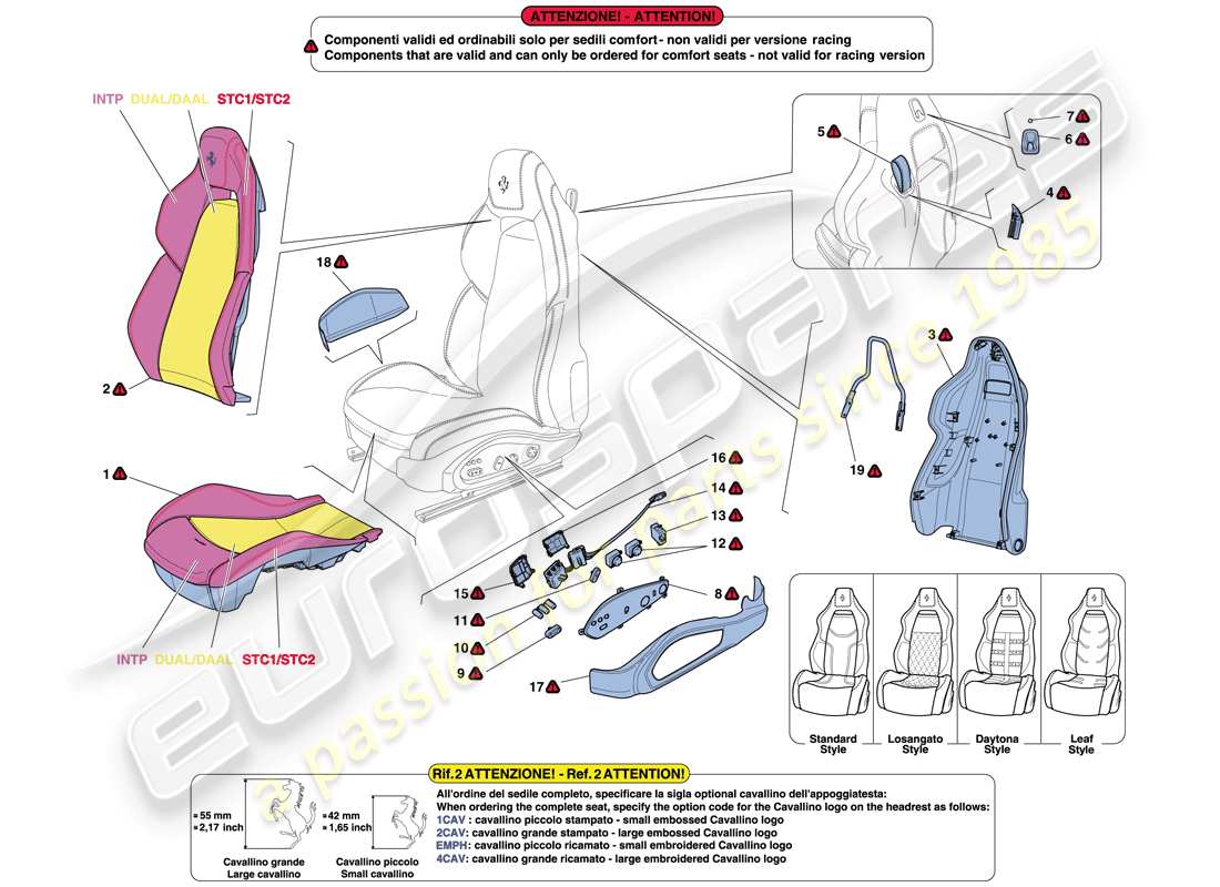 a part diagram from the Ferrari F12 Berlinetta (RHD) parts catalogue