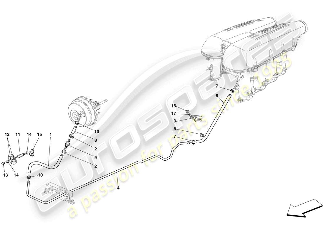 a part diagram from the Ferrari F430 Scuderia (Europe) parts catalogue