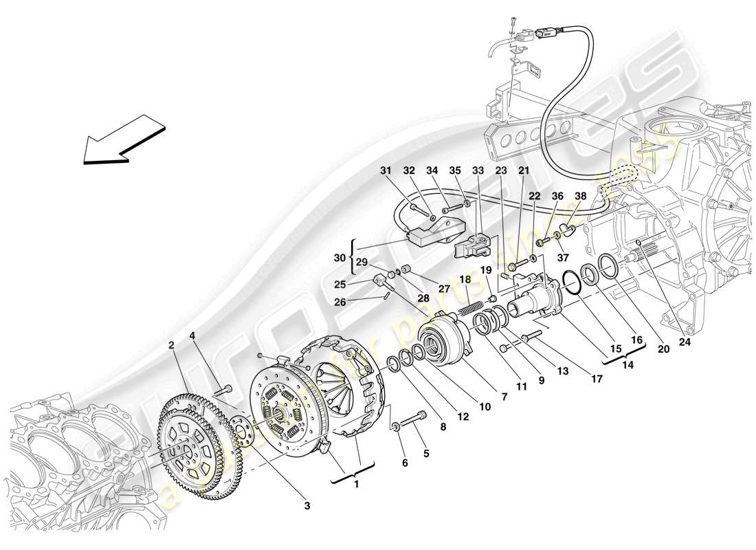VIEW PARTS DIAGRAMS FROM THE MASERATI MC12 PARTS CATALOGUE a part diagram from the maserati mc12 parts catalogue