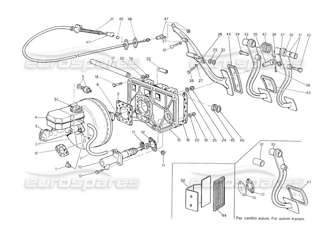 a part diagram from the maserati biturbo spider parts catalogue