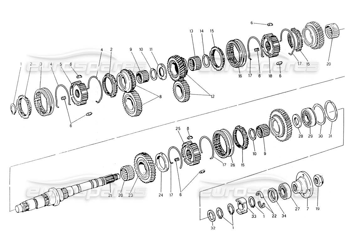 a part diagram from the maserati biturbo (1983-1995) parts catalogue