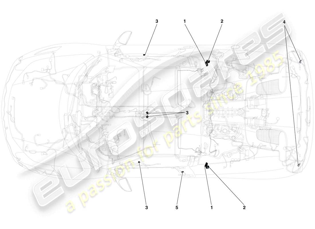 a part diagram from the ferrari 458 spider (usa) parts catalogue