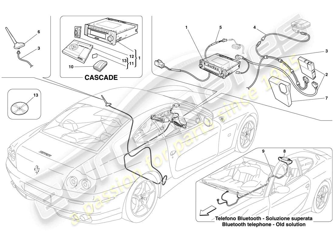 a part diagram from the Ferrari 612 Scaglietti (Europe) parts catalogue