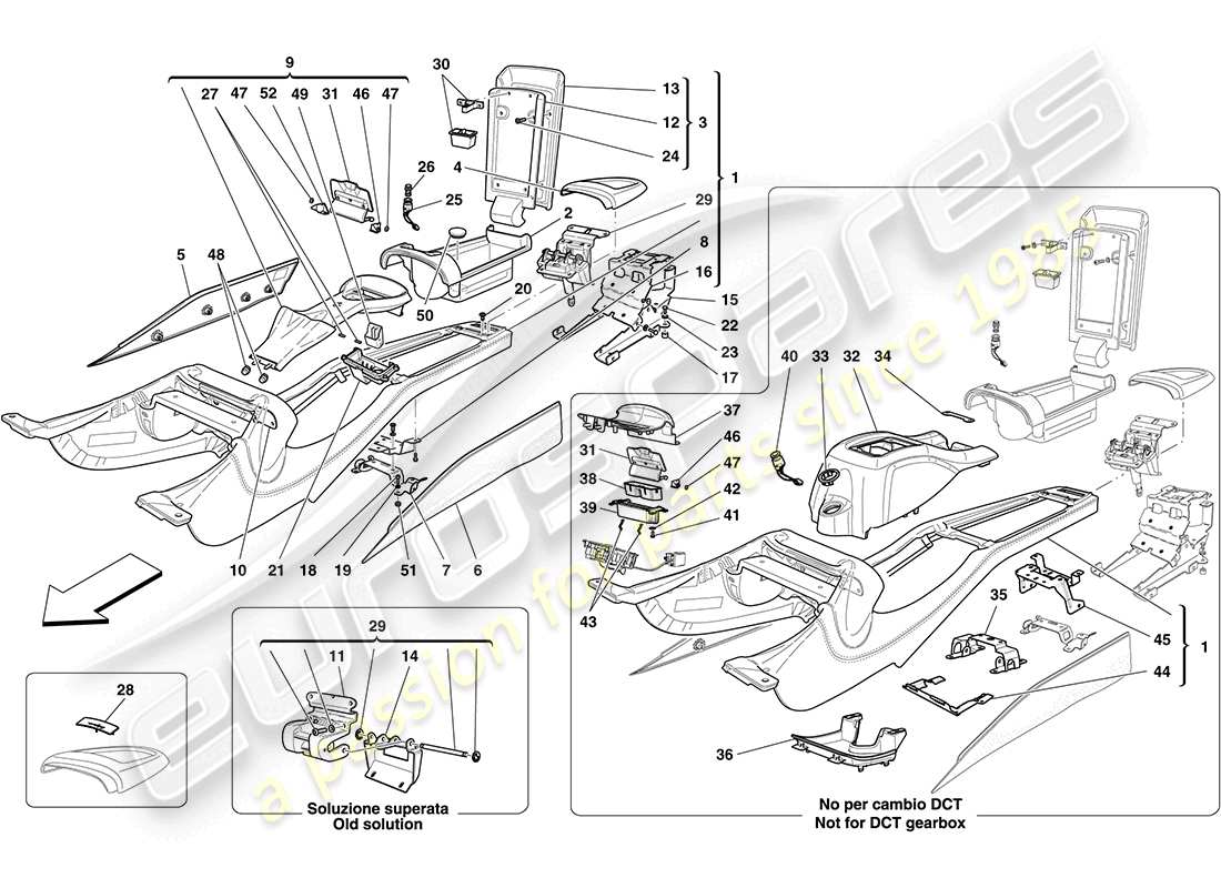 a part diagram from the ferrari california parts catalogue