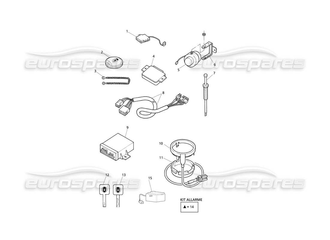 a part diagram from the Maserati QTP V8 Evoluzione parts catalogue