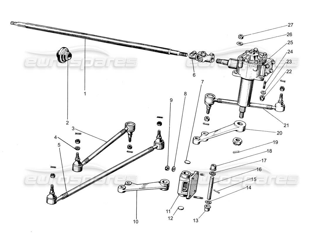 a part diagram from the lamborghini espada parts catalogue