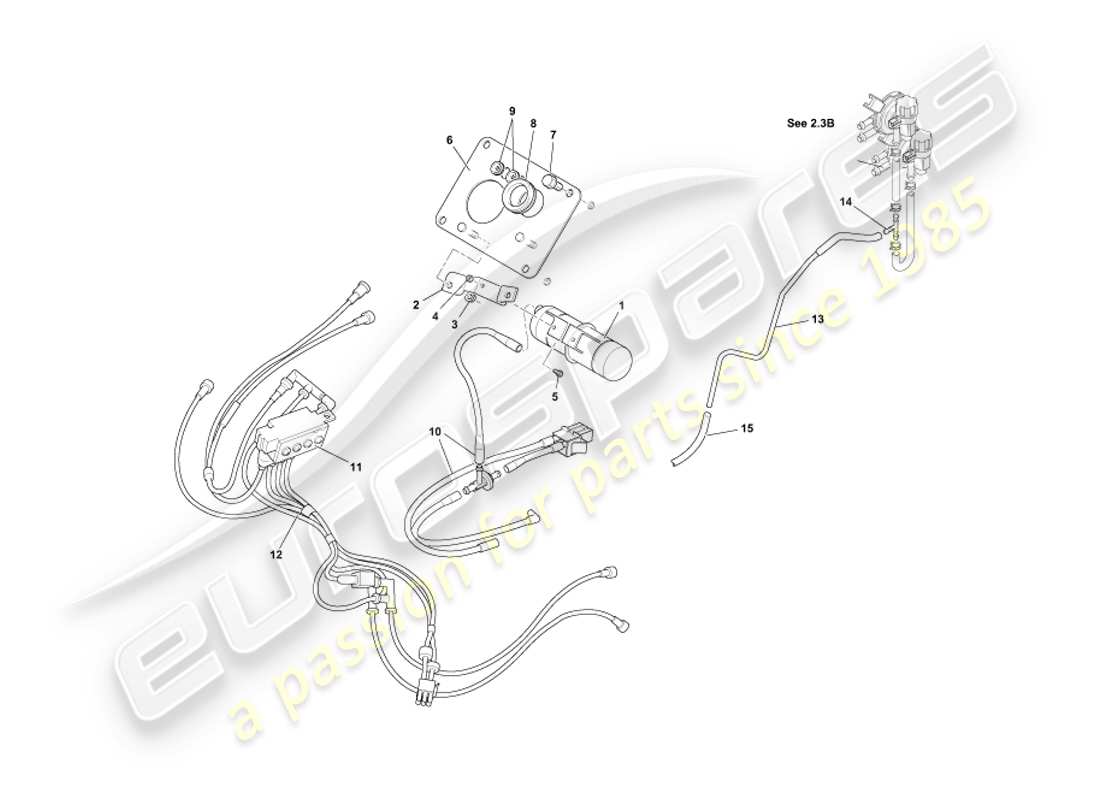 aston martin db7 vantage (2003) vacuum system part diagram