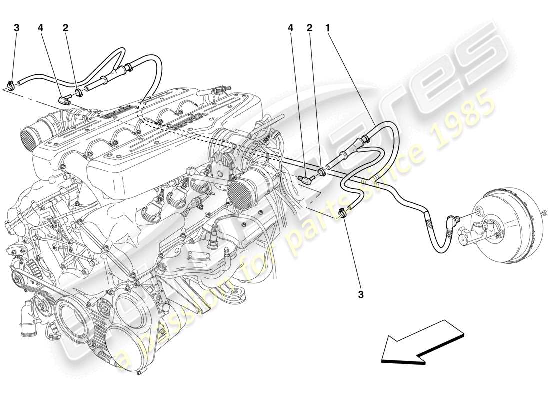 ferrari 599 gtb fiorano (rhd) power steering system parts diagram