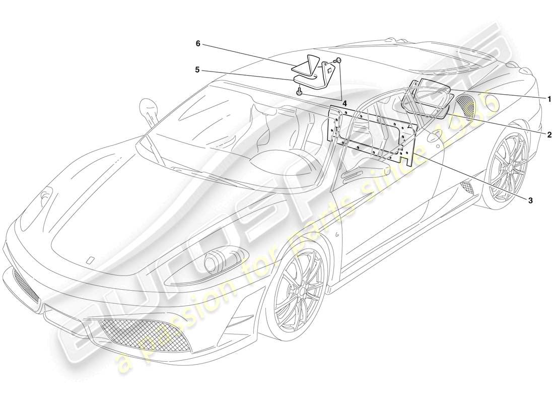 ferrari f430 scuderia (europe) insulation part diagram