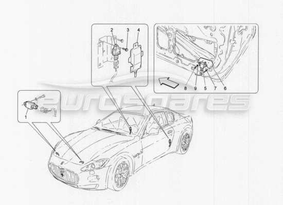 a part diagram from the maserati granturismo special edition parts catalogue