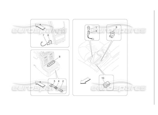 a part diagram from the maserati quattroporte m139 (2005-2013) parts catalogue