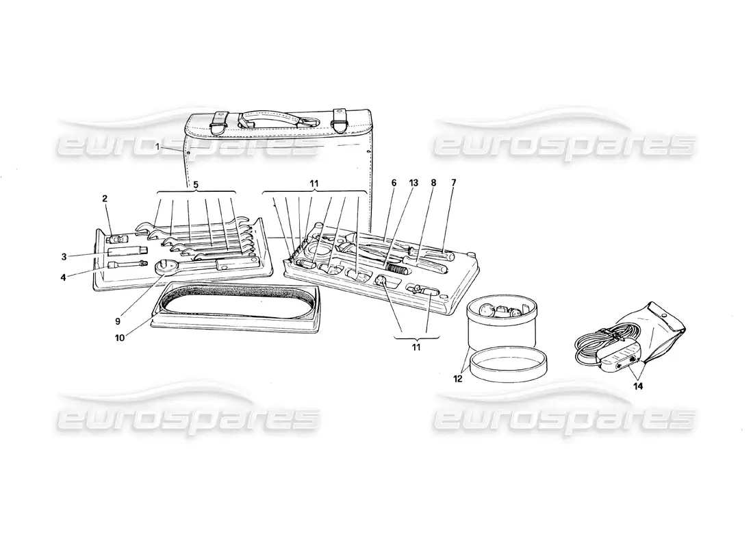 ferrari 348 (1993) tb / ts equipment - vertical bag parts diagram