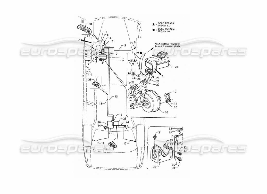 a part diagram from the maserati qtp v8 (1998) parts catalogue