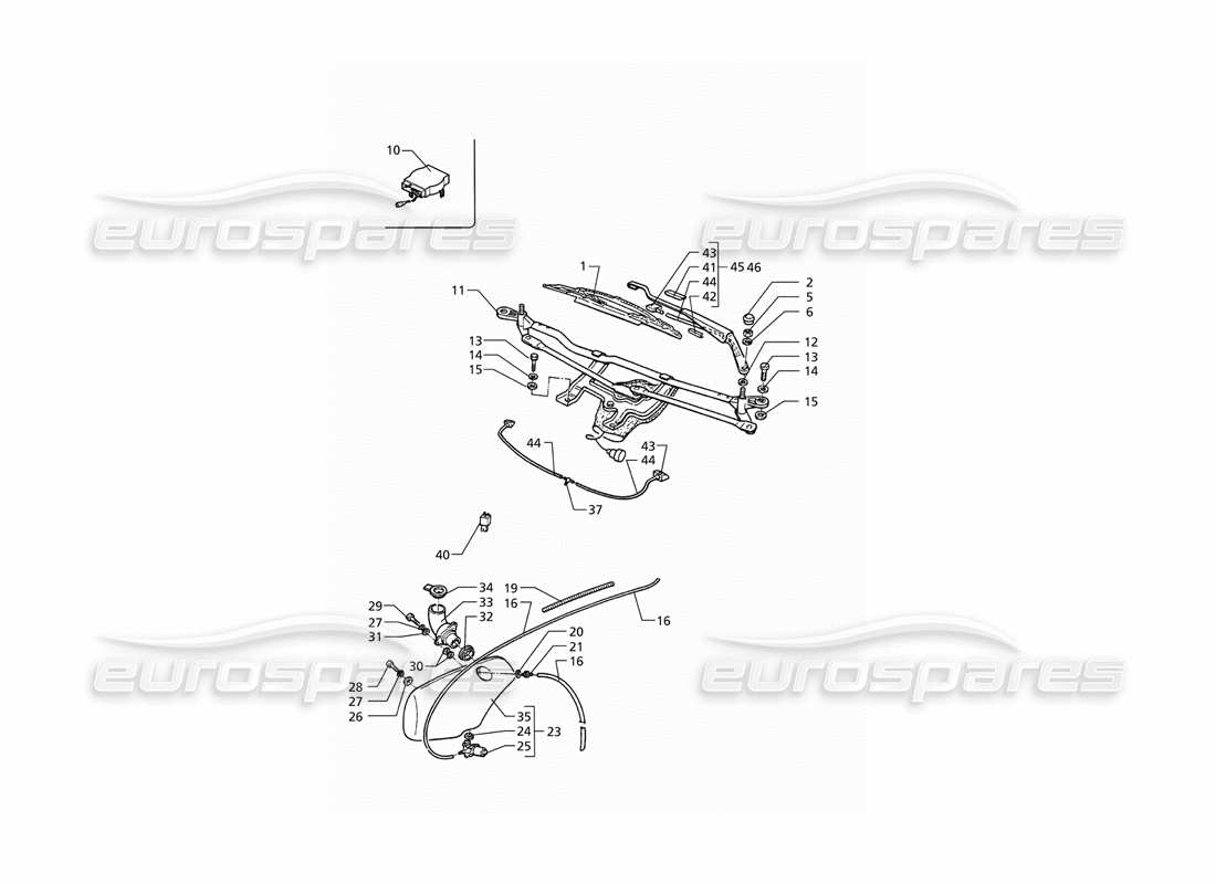 a part diagram from the maserati quattroporte (1996-2001) parts catalogue