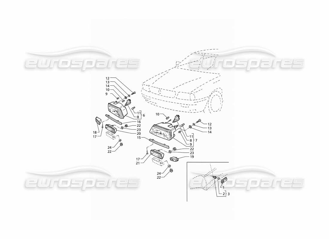 a part diagram from the maserati quattroporte (1996-2001) parts catalogue
