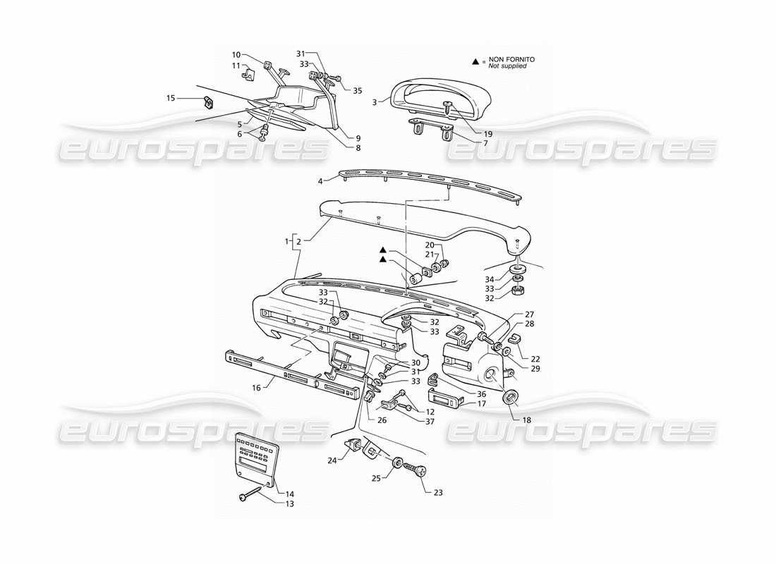 a part diagram from the maserati quattroporte (1996-2001) parts catalogue