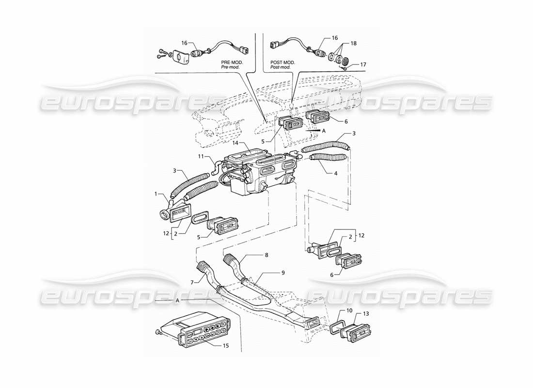 a part diagram from the maserati quattroporte (1996-2001) parts catalogue