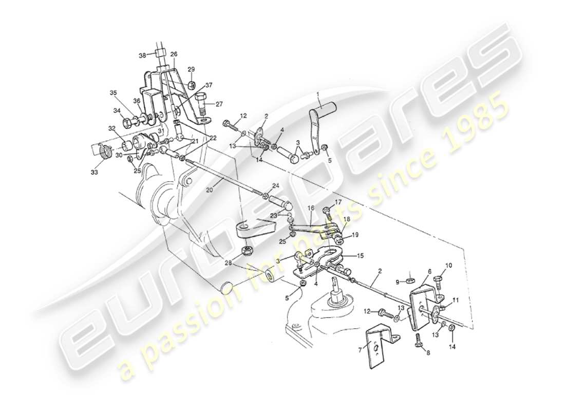 VIEW PARTS DIAGRAMS FROM THE ASTON MARTIN V8 VIRAGE PARTS CATALOGUE a part diagram from the aston martin v8 virage parts catalogue