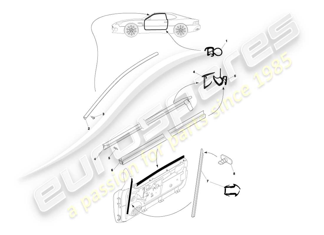 a part diagram from the aston martin db7 parts catalogue