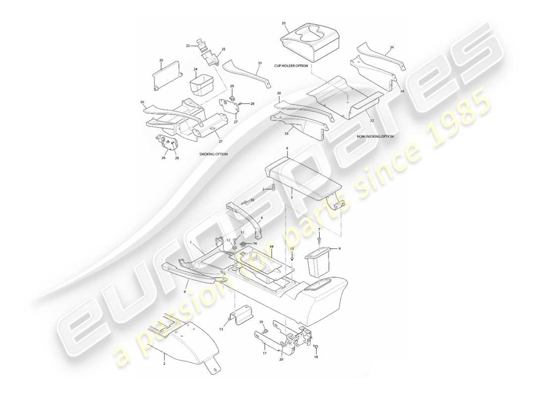 VIEW PARTS DIAGRAMS FROM THE ASTON MARTIN VANQUISH PARTS CATALOGUE a part diagram from the aston martin vanquish parts catalogue