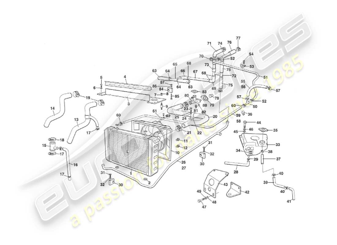 VIEW PARTS DIAGRAMS FROM THE ASTON MARTIN V8 VIRAGE PARTS CATALOGUE a part diagram from the aston martin v8 virage parts catalogue