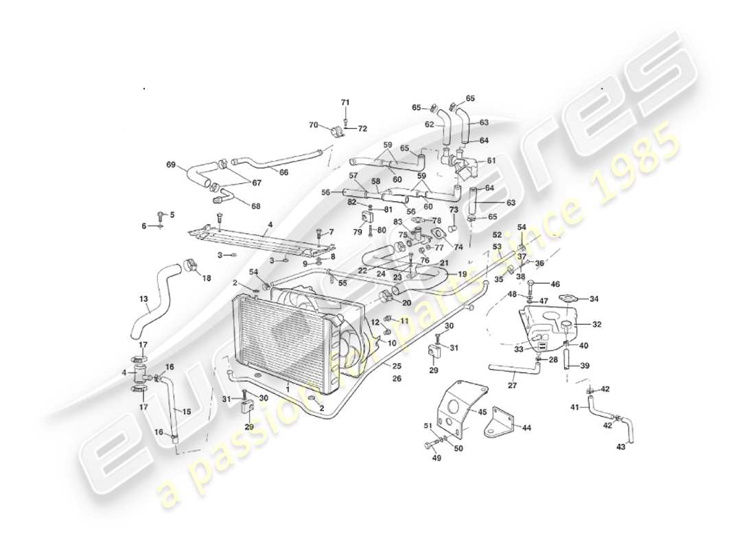 aston martin v8 virage (2000) water cooling system, volante, approx vin 60193 on parts diagram