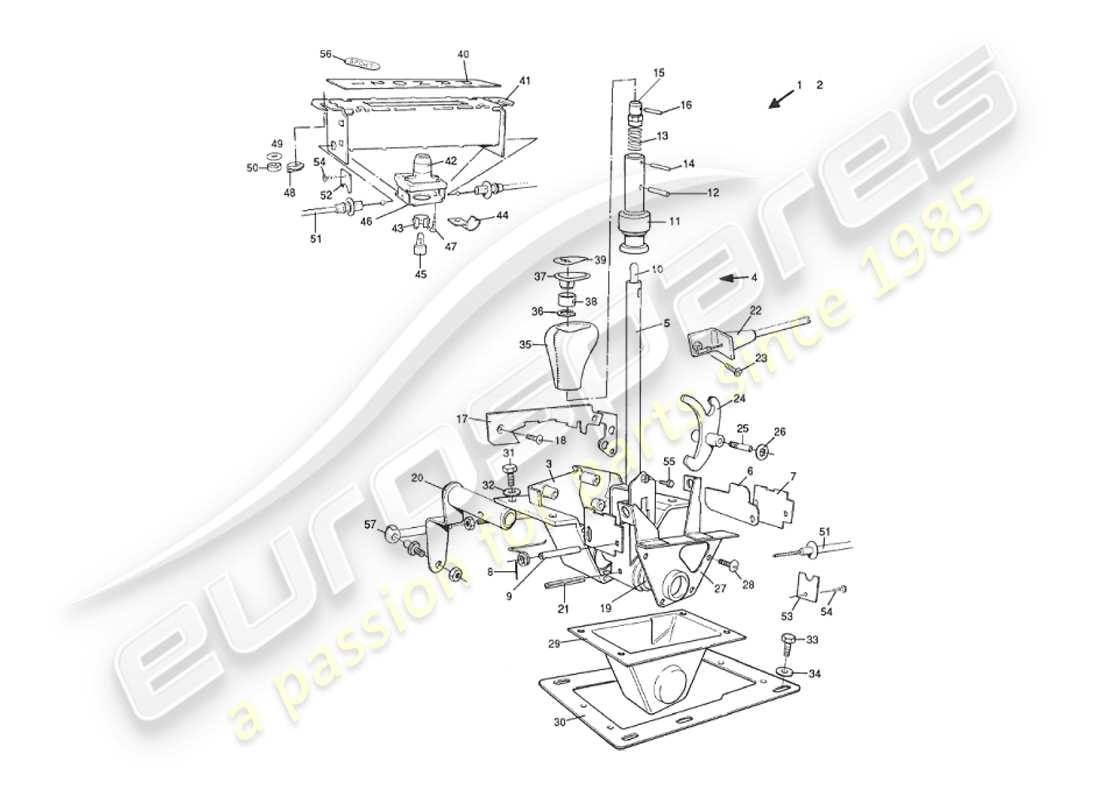VIEW PARTS DIAGRAMS FROM THE ASTON MARTIN V8 VIRAGE PARTS CATALOGUE a part diagram from the aston martin v8 virage parts catalogue