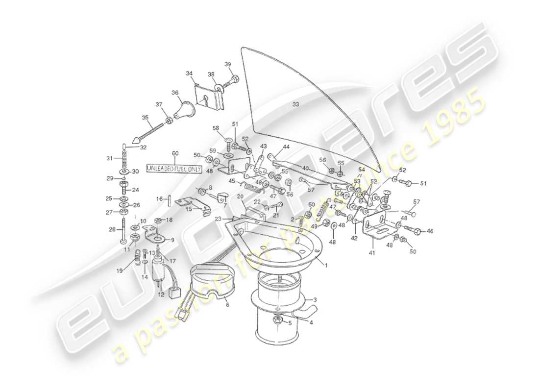 a part diagram from the aston martin v8 virage parts catalogue