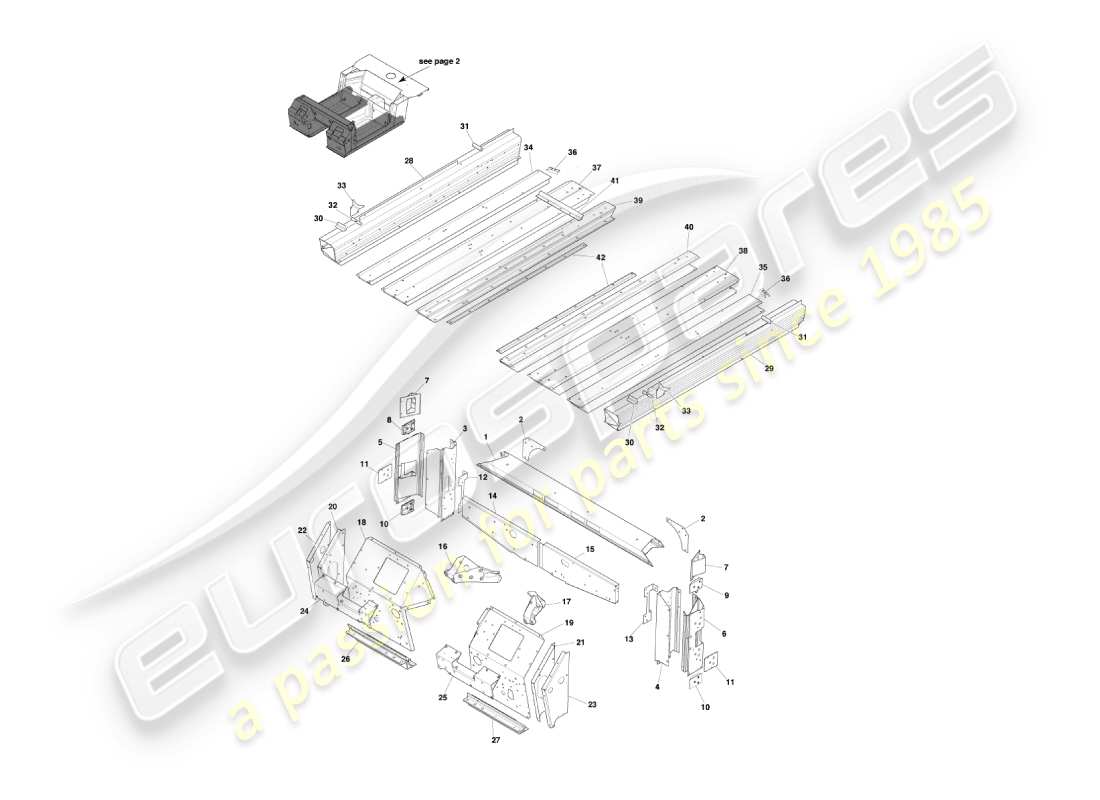 a part diagram from the aston martin vanquish (2006) parts catalogue
