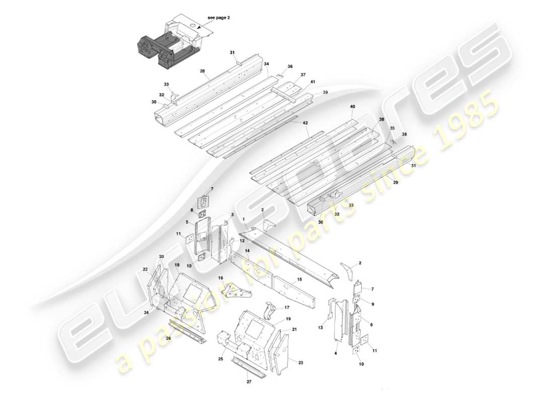 aston martin vanquish (2003) underbody1 parts diagram