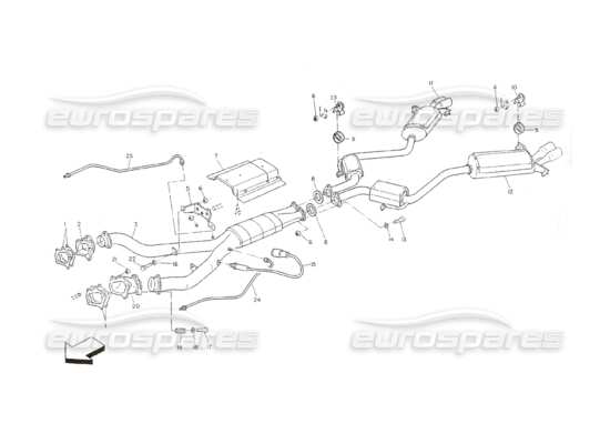 a part diagram from the maserati shamal parts catalogue