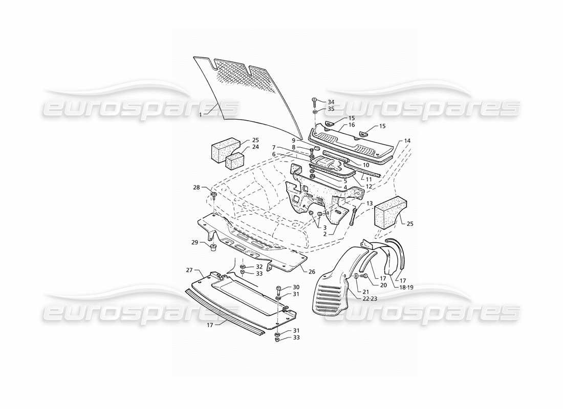 a part diagram from the maserati quattroporte (1996-2001) parts catalogue