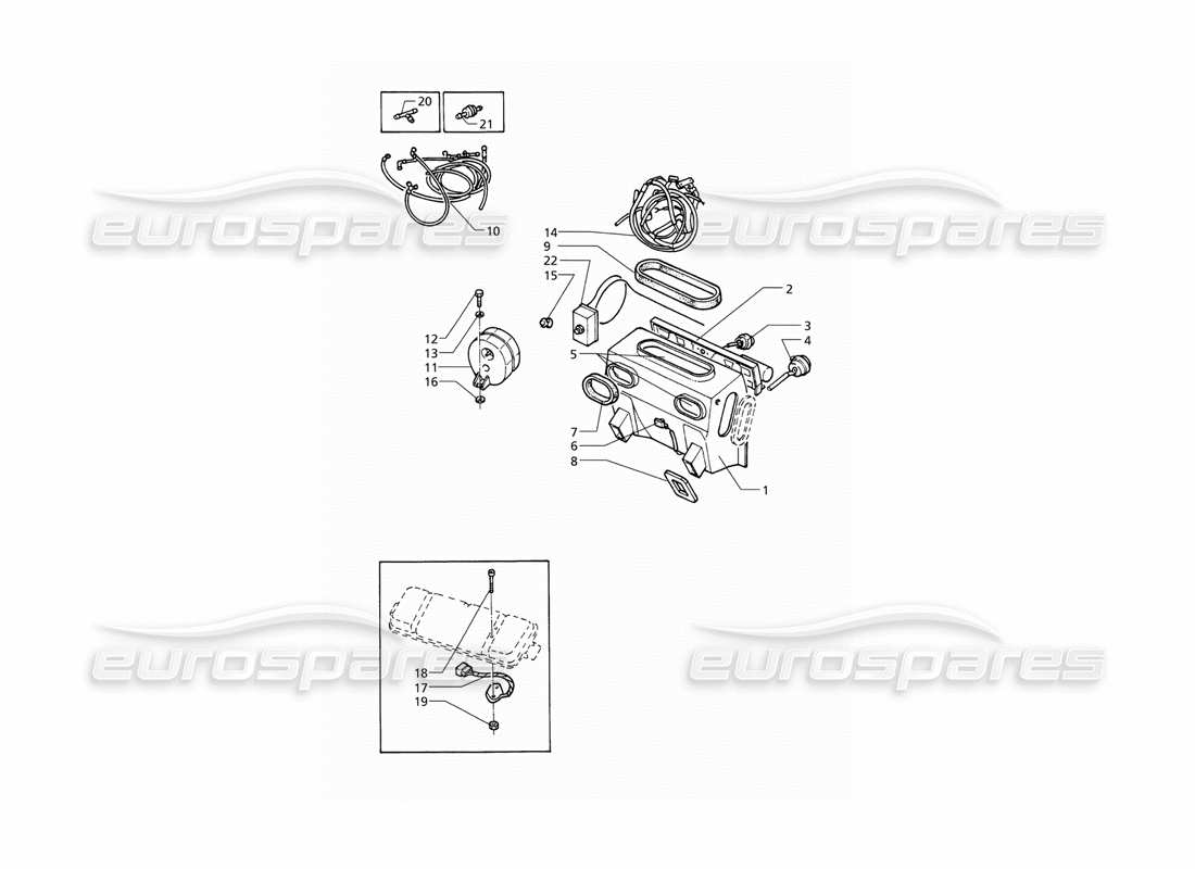 a part diagram from the maserati quattroporte (1996-2001) parts catalogue
