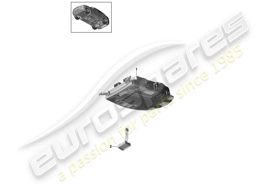 a part diagram from the porsche 2022 (cayenne e3 9ya/9yb) parts catalogue