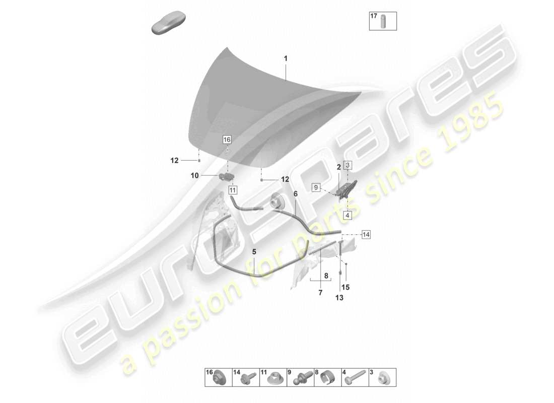 a part diagram from the porsche panamera parts catalogue