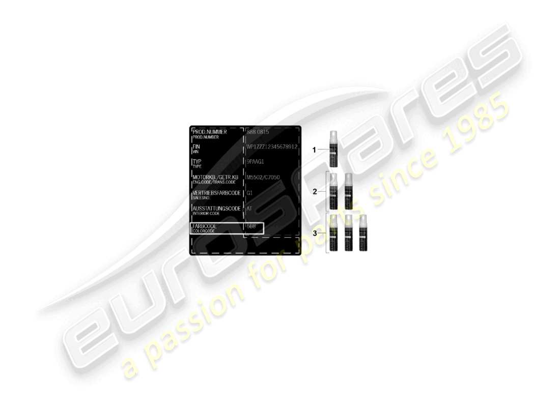 a part diagram from the porsche 2019 (718 cayman gt4) parts catalogue
