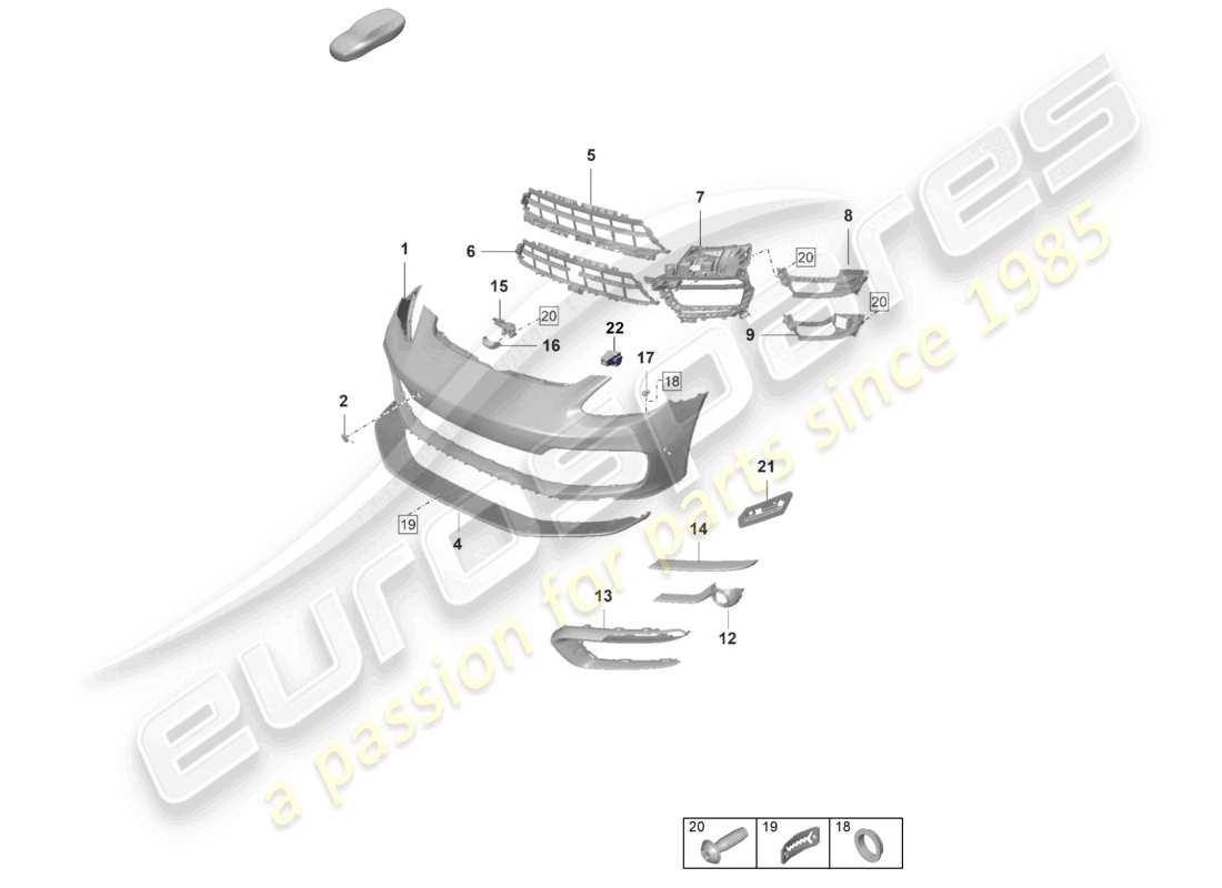 a part diagram from the porsche panamera parts catalogue