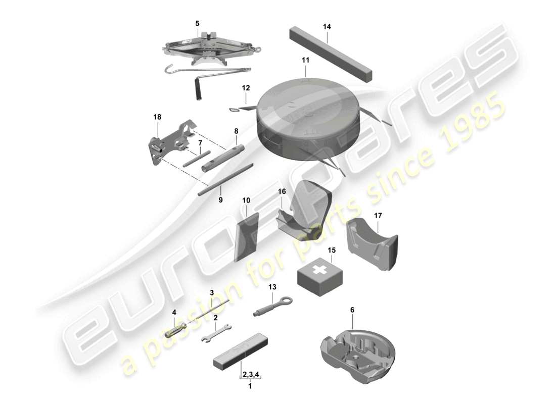 a part diagram from the porsche 2026 (718 cayman gt4) parts catalogue