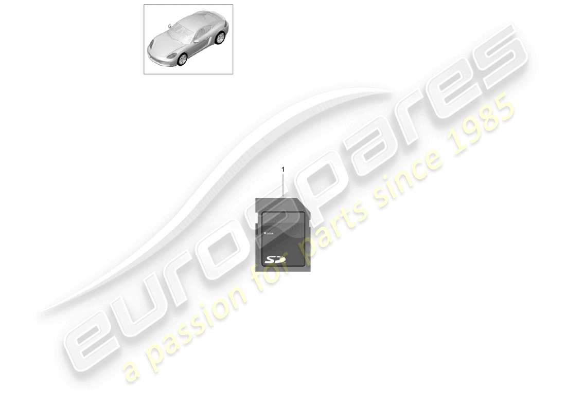 a part diagram from the porsche 2025 (718 cayman) parts catalogue