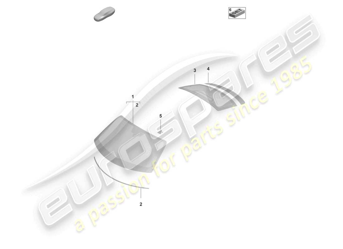 a part diagram from the porsche taycan parts catalogue
